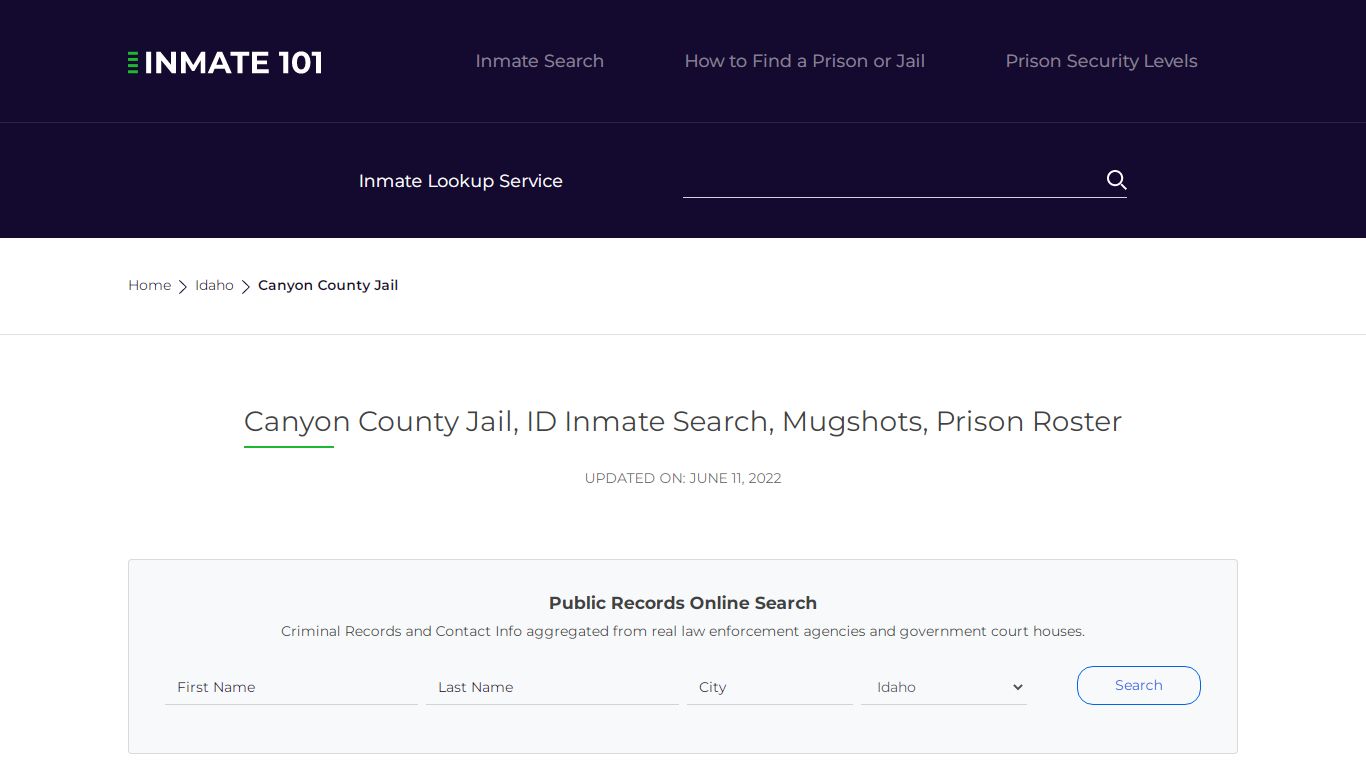 Canyon County Jail, ID Inmate Search, Mugshots, Prison Roster
